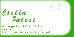 csilla palcsi business card